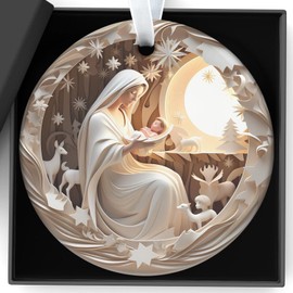 Christmas Ornaments Nativity Scene Nativity Ornaments for Christmas Tree Religious Decorative Hanging Ornament Keepsake Holiday Winter Christian Gifts Family Women Friend Jesus Birth Xmas Tree Decor