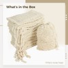100 bolsas protectoras de jabón de sisal con cordón, bolsas