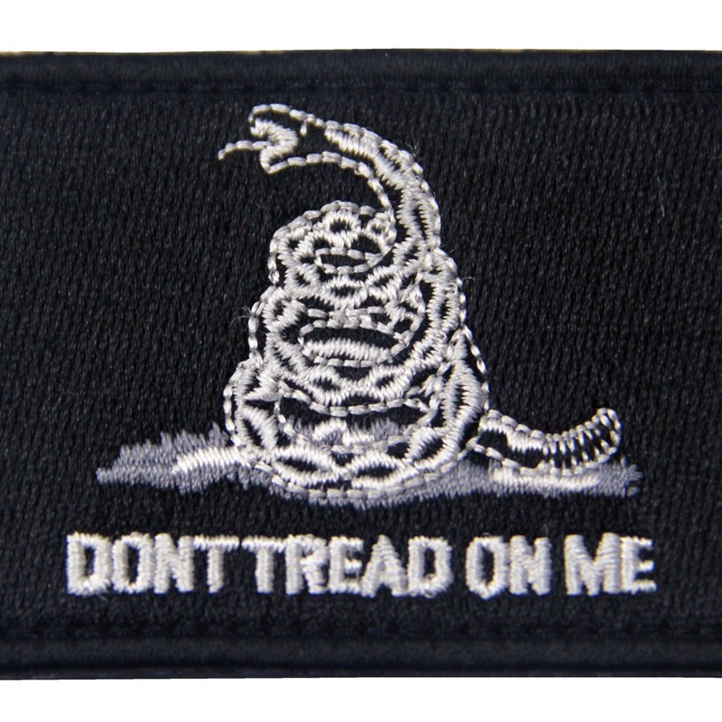 Don't Tread On Me Tactical Embroidered Morale Applique Fastener Hook&Loop