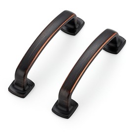 Ravinte Decor 30 Pack Cabinet Handles Arch Cabinet Pulls - 3 Inch Drawer Pulls Oil Rubbed Bronze Kitchen Drawer Handles Curved Dresser Hardware Solid Kitchen Hardware