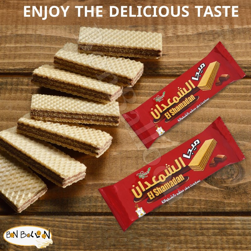 El Shamadan Wafer Biscuits Mega With Premium Chocolate Cookies Roll