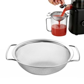 Juice Strainer for Nama J2,Suitable for Nama J2 Cold Press Juicer's Secondary Strainer for Pulp Removal,Improve Juice Clarity Smoothness,Bilateral handles-304 Stainless Steel