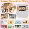 Kids Camera Instant Print, 1080P HD Dual-Lens Selfie Digital Camera