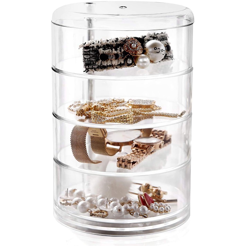 Stackable Storage Hair Accessories Organizer Jewellery Trays Clear Accessories Containers