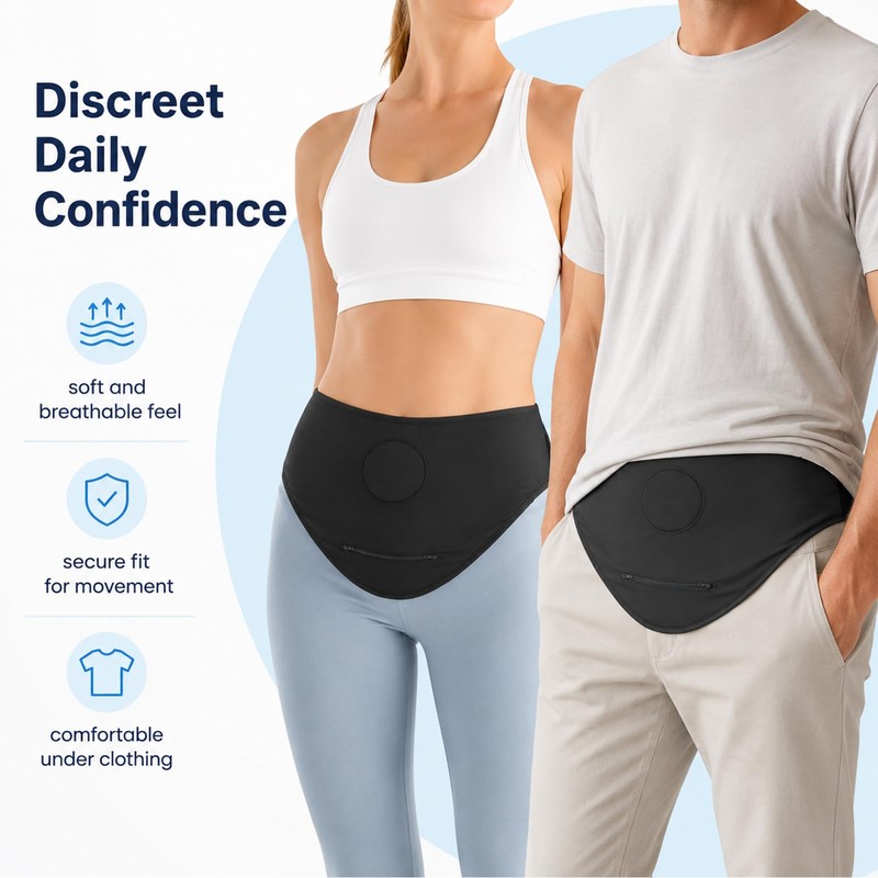 Stoma belt, one size, for men and women, outdoor activities,