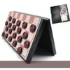 TOYANDONA Draughts Board Games Wooden Draught Magnetic Checkers Board Game