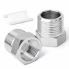 ERGAOBOY 10 Pcs 304 Stainless Steel Reducer Hex Bushing, 3/8"