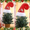 JellyArch Santa Hat Christmas Tree Topper with Holly Decor Large