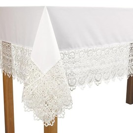 Trinity Church Supply Budded Cross Altar Cloth Catholic Christian Religious Gift Indoor Outdoor Party Table Cloths, 88 Inch x 44 Inch