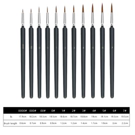 11 Piece Paint Brush Set, Fine Detail Brushes, Mini Small Acrylic Painting Brush for Acrylic Painting, Miniature Brush for Acrylic, Watercolour, Model Making, Painting by Numbers