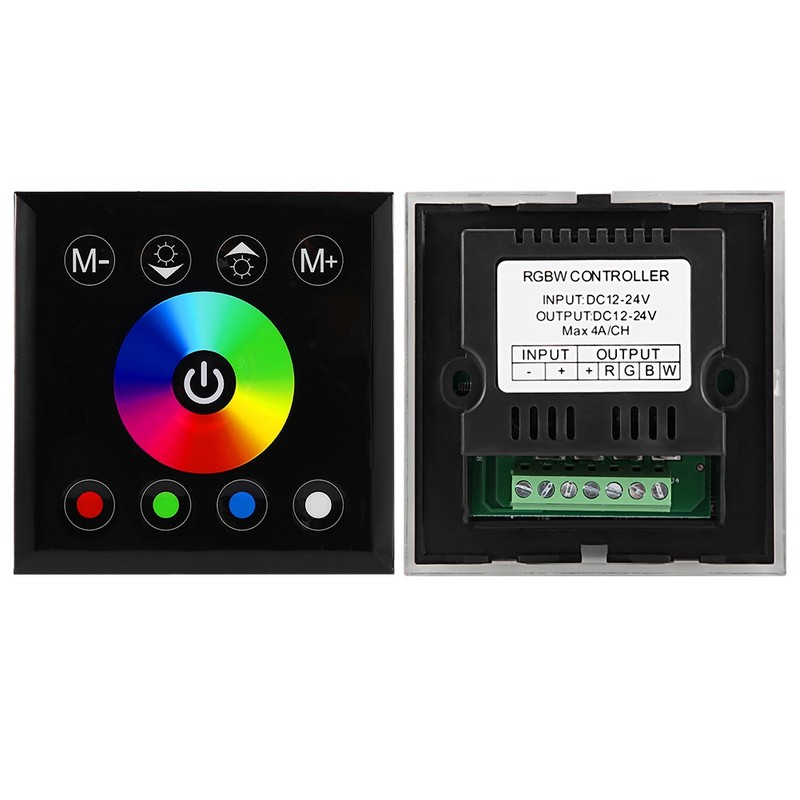 Wall Mounted Colorful RGBW LED Touch Panel Controller Dimmer Switch