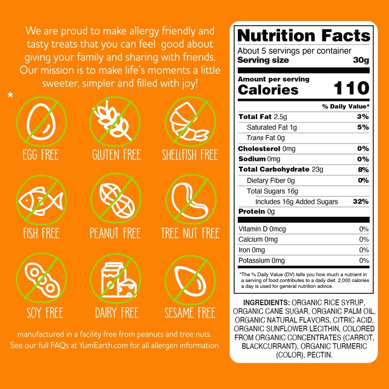 YumEarth Organic Fruit Chews - Fruit Flavored Candy Chews, No