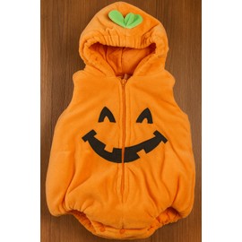 StylesILove Halloween Kid Fleece Pumpkin Costume Comfy Jumpsuit (18-24 Months)