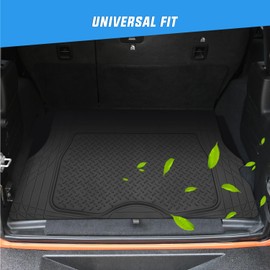 Nilight Rubber Cargo Mats for Cars Trucks SUVs, Universal Trim to fit for Most Vehicles, All Weather Protection Heavy Duty Cargo Liners