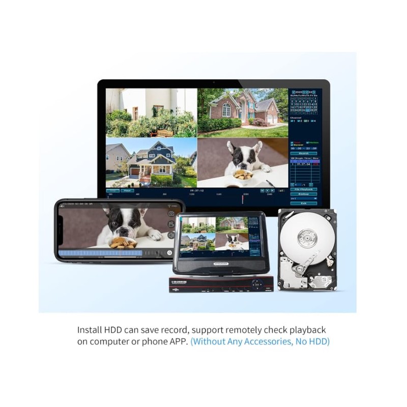 【No HDD】 10'' LCD Wireless WiFi NVR 10 Channels Network