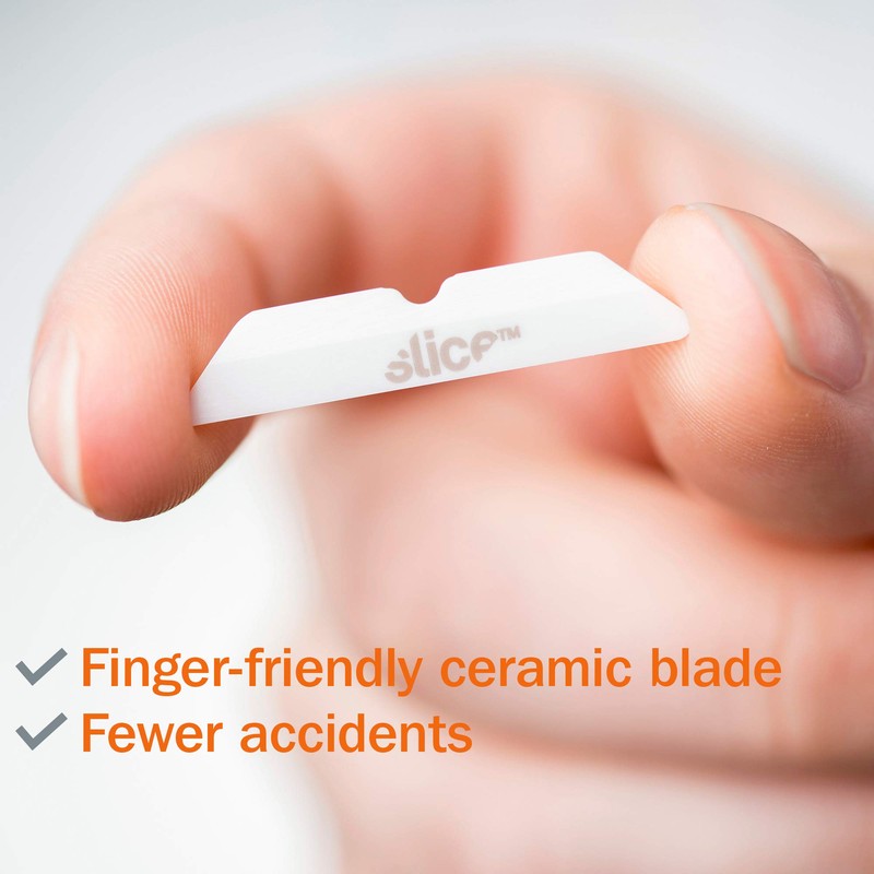 Slice 10404 Replacement Blade, Ceramic, Finger Friendly, Rounded Tip, Lasts