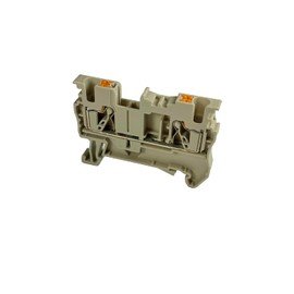 DP2.5N DIN Rail Terminal Block Dinkle International Connector Push-in UL 600V 20A 12-26AWG Pack of 50 Beige