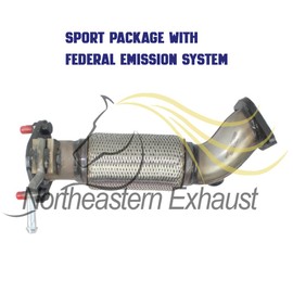 Northeastern Exhaust | Stainless Steel Exhaust Front Flex Pipe Compatible for 2011-2014 Hyundai Sonata 2.4L | With Sport Package | Free Gaskets Included | Automotive Replacement Part
