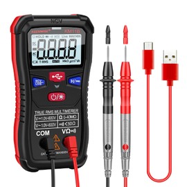 KeenWise Rechargeable Digital Multimeter Tester, 4000 Counts, Smart Measurement, Type-c Interface, Measures AC/DC Voltage, Ohm Volt Amp Meter, Non-Contact Voltage Tester Function, Resistance