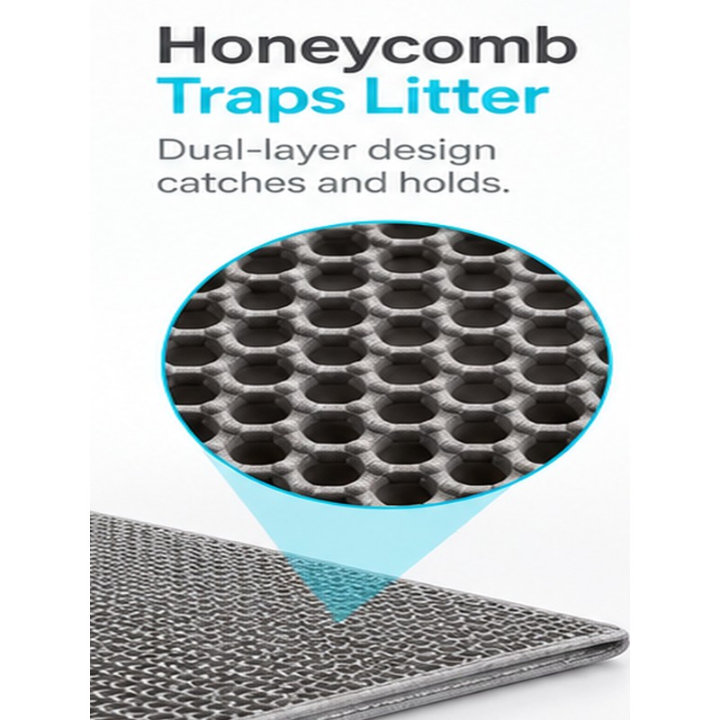 Waterproof Cat Litter Mat for Litter Boxes – Double-Layer Litter