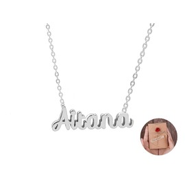 Damenkette mit Namen aus Edelstahl. Besonderer Namensanhänger für Geschenke für Freunde, Freunde.