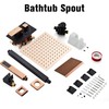 RTOBWEYE 12 Inch Ceiling Mount Shower System Matte Black Gold
