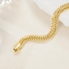 BENOITE 14K Gold Bracelets for Women Mens Foxtail Chain Design