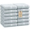 HomeBurg Luxe 12-Piece Washcloth Set - 100% Cotton, Soft &