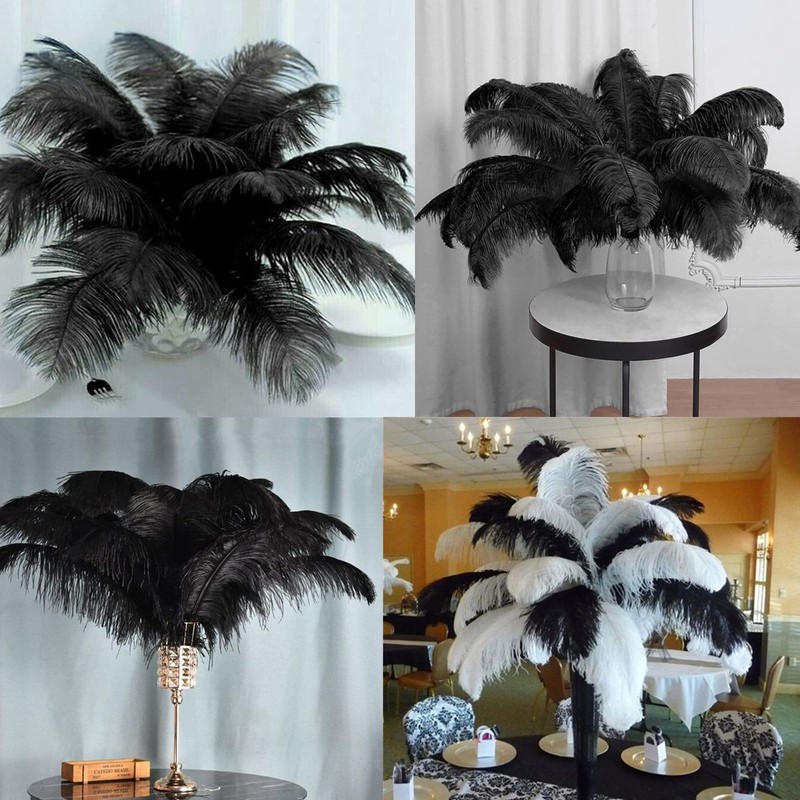 QBilooty 10 Pezzi Piume di Struzzo Decorative, per Abiti, la