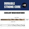 12pcs 7/32" Cobalt Drill Bits, M35 Drill Bits for Metal,
