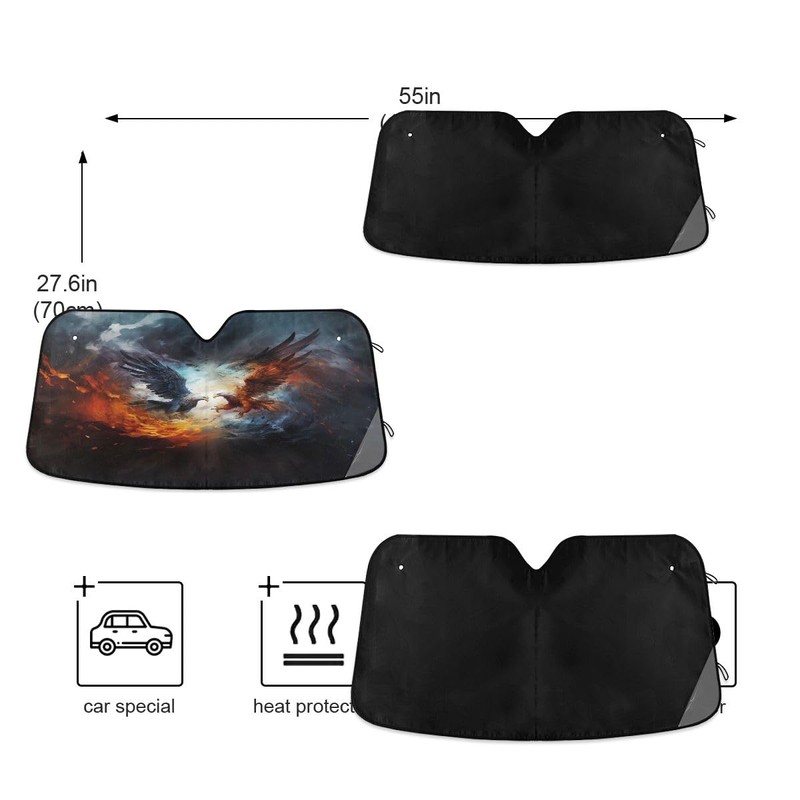 Parasol para parabrisas delantero del coche, acordeón plegable para coche,