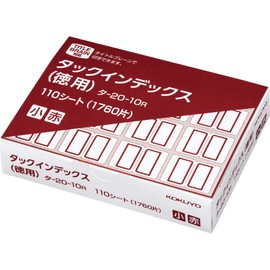 Kokuyo Tack Index Label, Value Item, Small, 16 Pieces x 110 Sheets, Red, Ta-20-10R