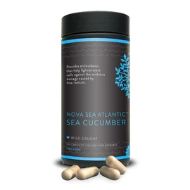 Nova Sea Atlantic Wild Sea Cucumber Supplement Capsules Antioxidant Anti-inflammatory Healthy Energy Supplement with Fucosylated Chondroitin Sulfate Collagen Glycosides Vitamins Minerals