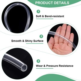 M METERXITY Tubing Carburetor Fuel Vent Line, 7mm(0.28") ID 10mm(0.39") OD 1.5m(5') Long Polyurethane Gas Oil Tube for ATV/Go Kart/Dirt Bike, Universal Petrol Pipe Replacement [Clear]