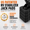 RV Stabilizer Jack Pads 2 Pack, Heavy Duty Rubber Scissor