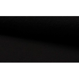 Luxurious 100% Boiled Wool Fabric Black