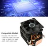 CPU Cooling Fan 6 Heat Pipes Quiet 3 Pin PC