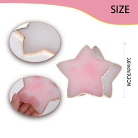 ALXBSONE Resin Manicure Palettes 2 Pieces Nail Accessories Manicure Painted Palette Nail Design Nail Art Manicure Tool (Star)