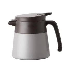 Atlas ACS-653ASH Coffee Server, Tabletop Pot, Thermal Pot, 22.9 fl oz (650 ml), Vacuum Insulated, Insulated, Cold Insulated, Thermos, Stainless Steel, Easy to Clean, Direct Drip, Unbreakable, Wide