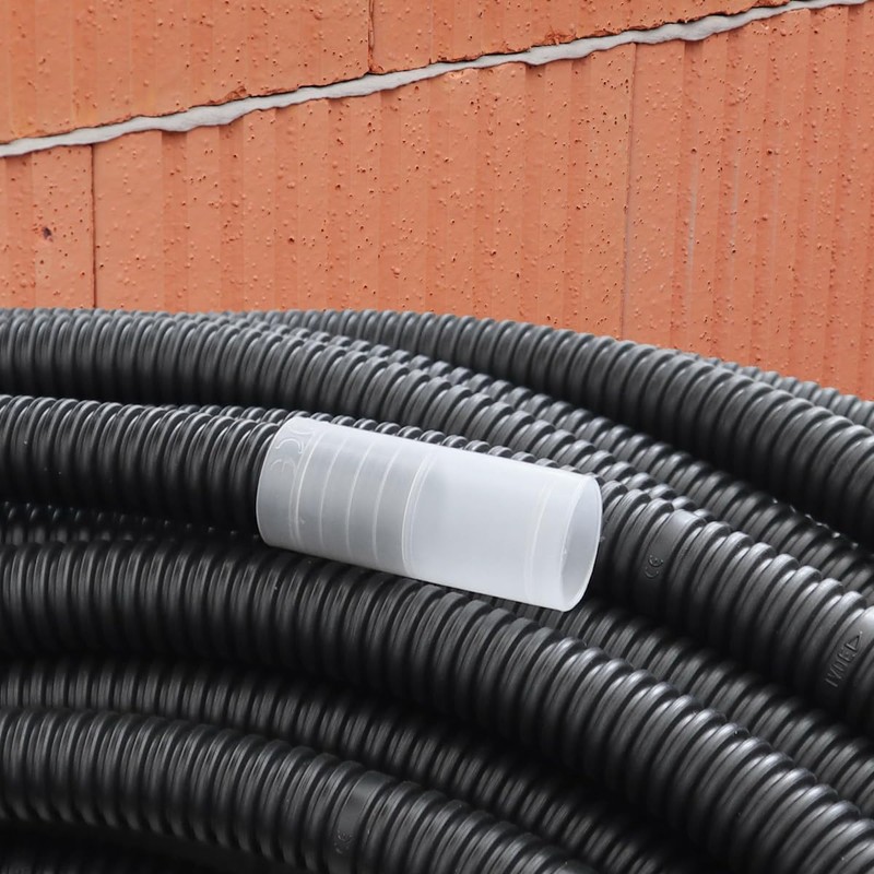 WITTKOWARE 5 Pcs Plastic Corrugated Pipe Connector Sleeve for Flexible