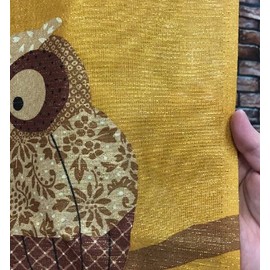 Matsumoto Shoji Noren Gold Lodging Owl Gold Approx. 33.5 x 59.1 inches (85 x 150 cm), Bathroom Nursing Care Window Curtain Sheet Blindfold Film