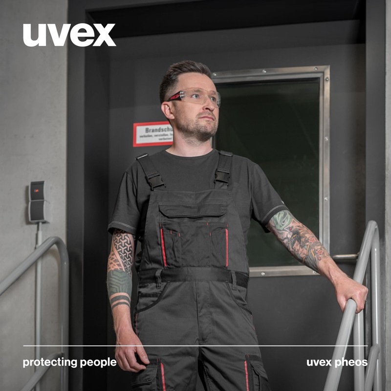 Uvex Pheos - Safety Glasses - Temple Glasses Supravision Excellence