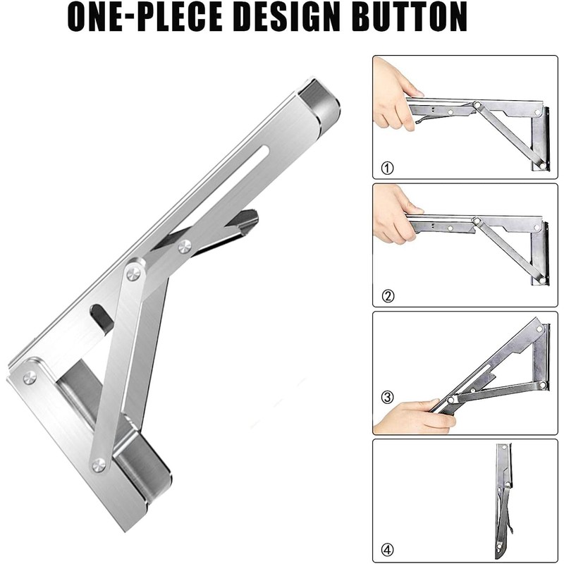 Folding Shelf Brackets 24 inch 2 Pcs - Heavy Duty