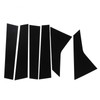 6PCS Car Window Trim Bright Black Lightweight Smooth Surface Window