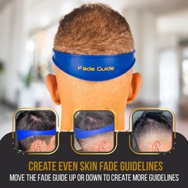 Hands-Free Fade Guide for Men – Silicone Haircut Template for Clippers | Neckline Shaver Guide | DIY Self Haircut Tool