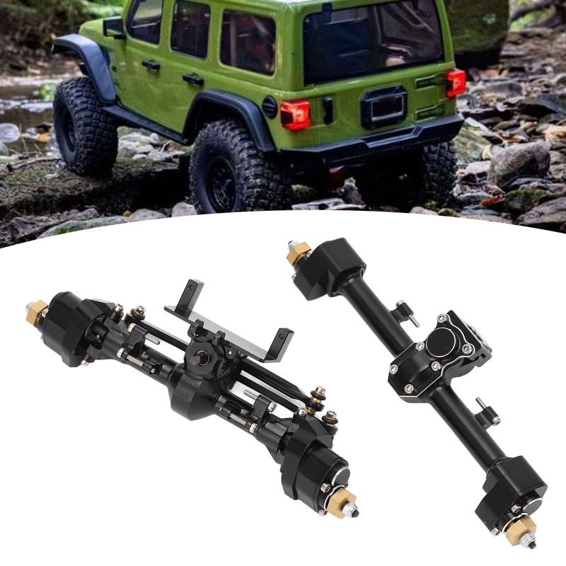 RC Car Metal Complete Front Rear Portal Axle Set Assembly