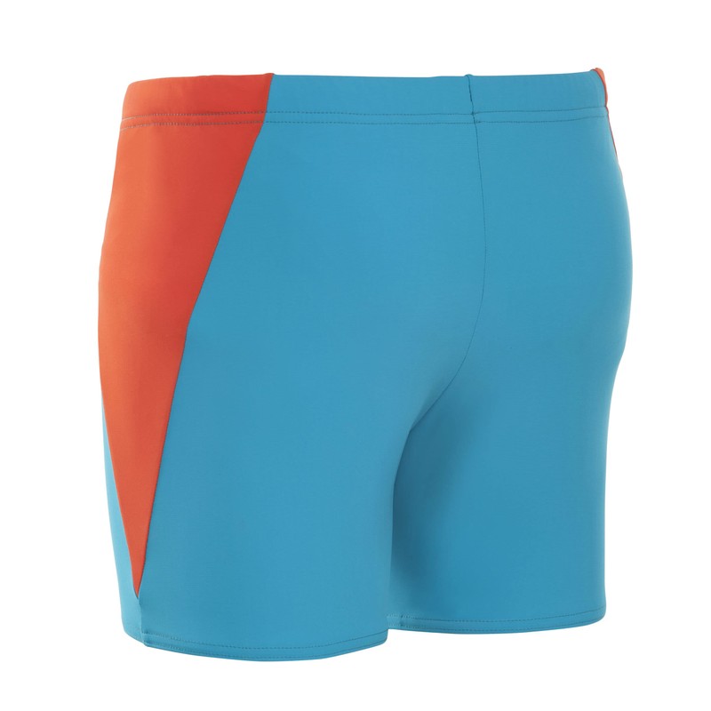 Kes-Vir Incontinence Boy's Swim Shorties in Slate/Red, 7-8 years