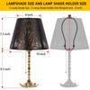 Small Lamp Shade, ALUCSET Barrel Metal Lampshade with Pattern of