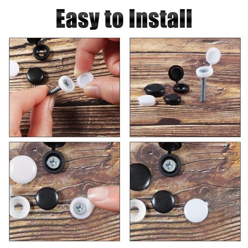 SPEEDWOX 120pcs Screw Caps Concealment Screws Decorative Hinged Screw Cover