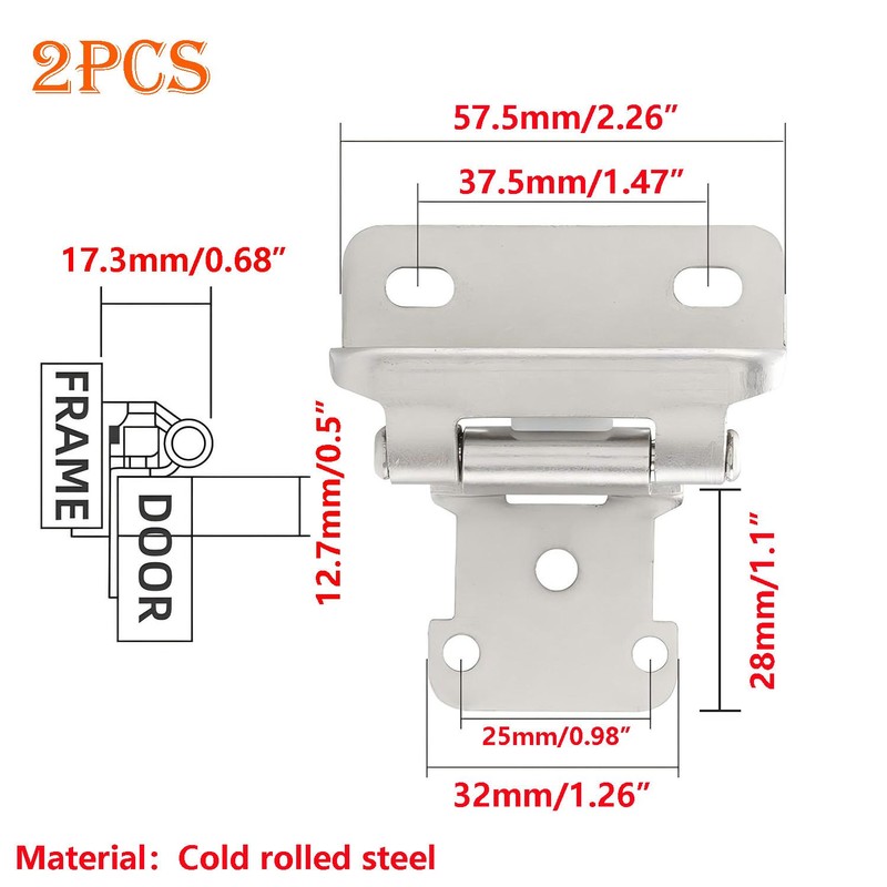 Qrity 2 PCS 1/2" Overlay Semi Partial Wrap Kitchen Cabinet